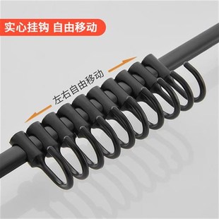 黑色挂杆壁挂 厨房挂钩免打孔 厨具用品挂架O置物架挂勺子专用排