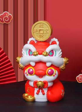 爆款国潮蛇年新年存钱罐摆件储蓄罐可存可取生肖公司年会商务伴手
