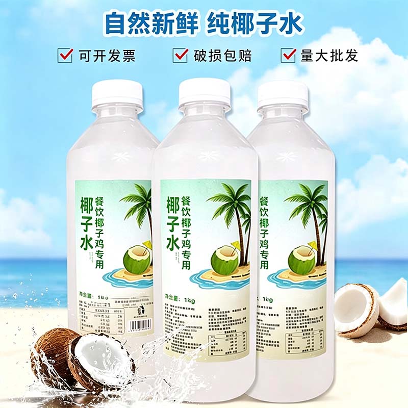 椰子水商用冷冻椰青水火锅椰子鸡专用咖啡奶茶店百分百纯椰水 0脂