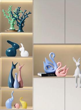 北欧轻奢现代客厅电视柜酒柜玄关办公室桌面创意家居装饰品小摆件