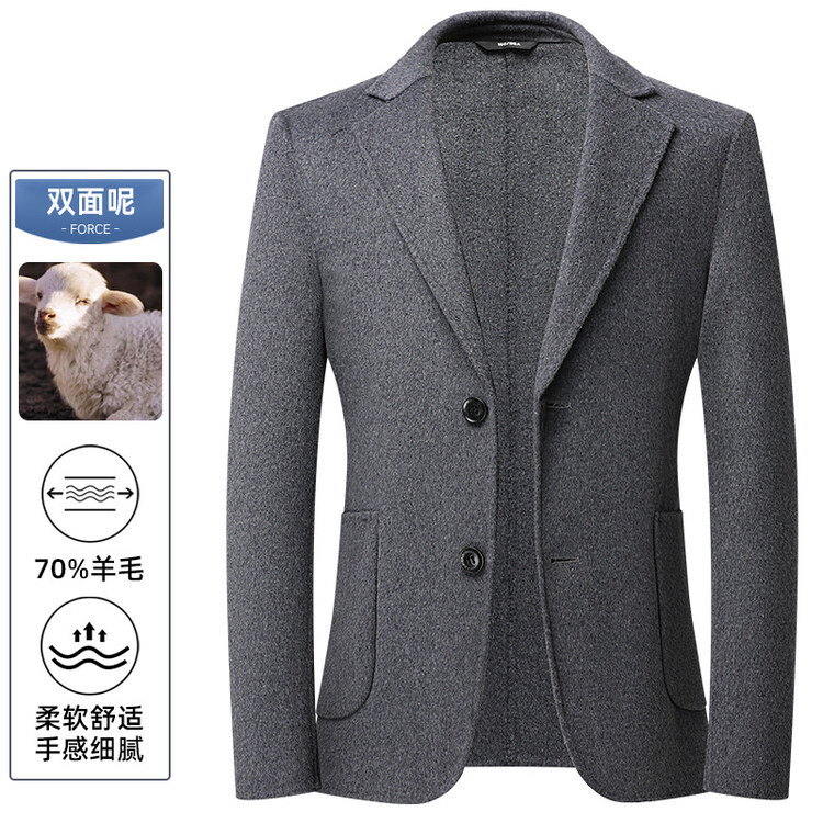 日本品质2025年新款羊毛西服外套商务男装免烫易打理男士西装外套