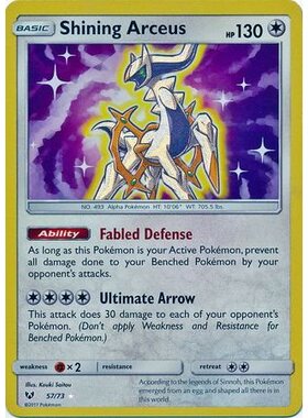 极速Shining Arceus - 57/73 - Holo Rare - Sun & MXoon: Sh