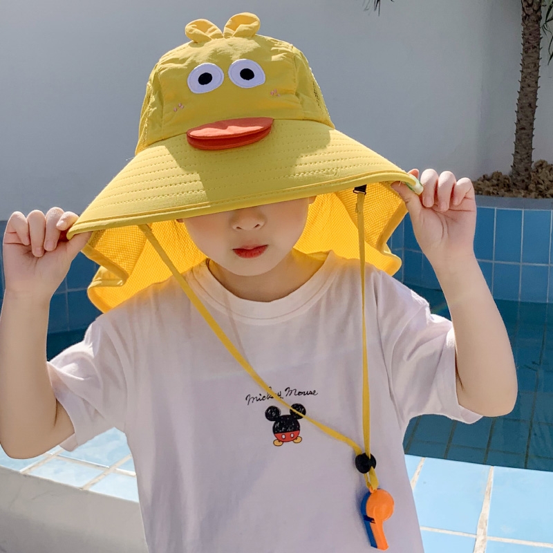 极速儿童防晒帽海边沙滩遮阳帽遮阳帽男童夏O季帽子女童可爱凉帽