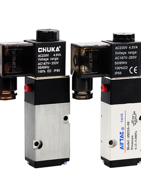 极速亚德客型板式贴面电磁阀4Ms210-08 4M310-10二位五通控制阀24