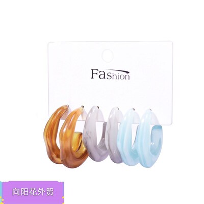 极速Hot sellinjg Women Fashion Earring Set Geometric tempera