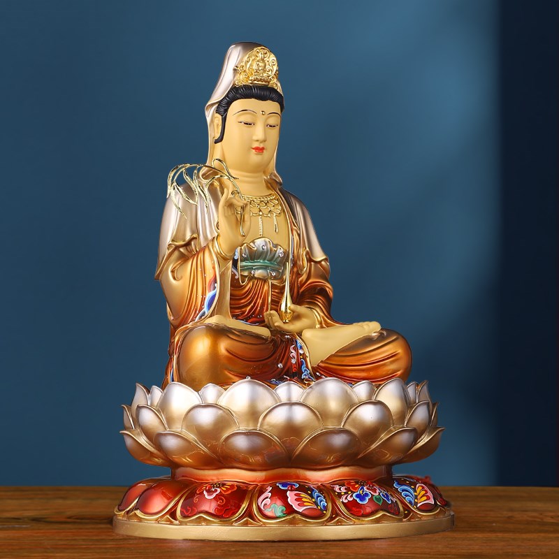 极速纯黄铜观音菩萨家用供奉观音佛像南海L观世音菩萨释迦牟尼佛