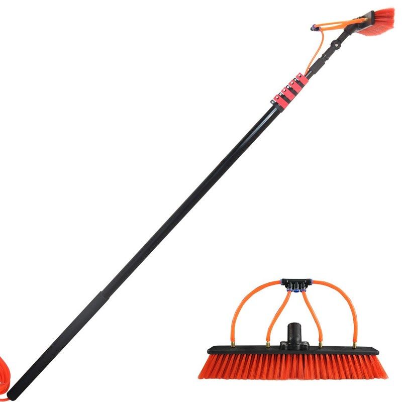 极速厂72米4节铝管长柄刷可伸缩通水刷外墙玻璃清洁X刷加长定制款