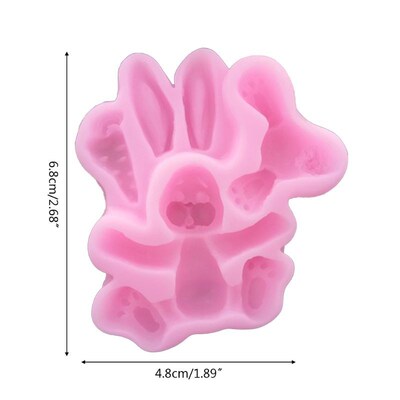 极速3D Rabbiti Easter Bunny Silicone Mould Fondant Cake Mold