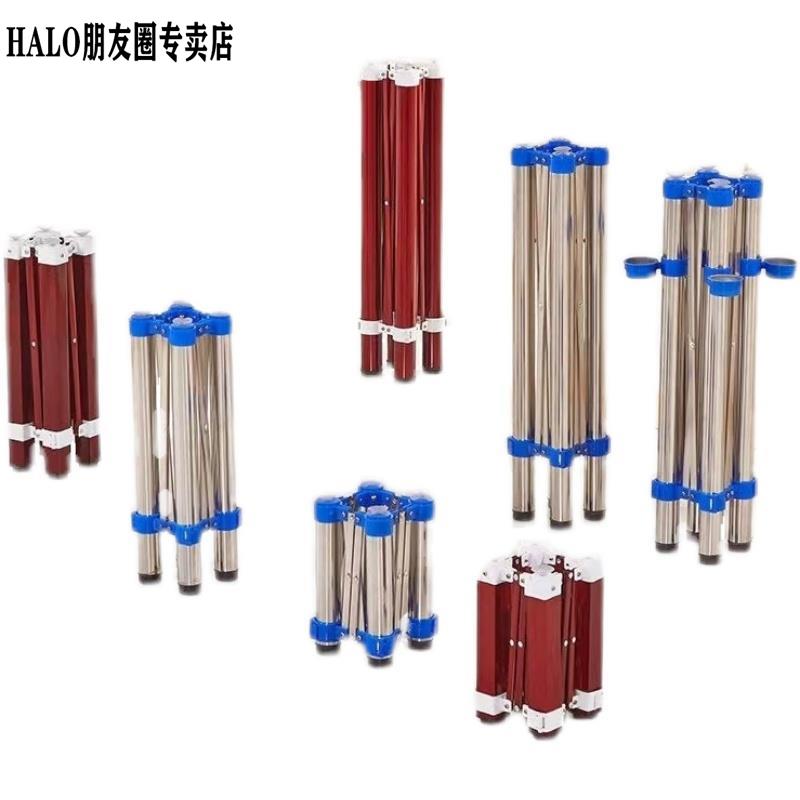 极速摺叠桌腿 桌腿支架不锈钢桌脚玻H璃圆桌架子可伸缩摺叠桌腿铁