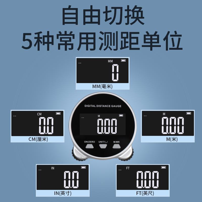 极速电子数显滚轮测距仪直曲线不规E则面圆柱直径测量尺迷你小可