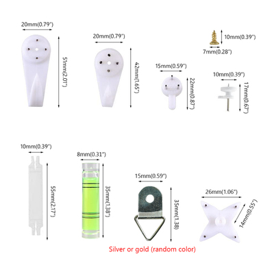 极速Wall Picture Hooks Heawvy Frame Strong Nail Fixing Kit N