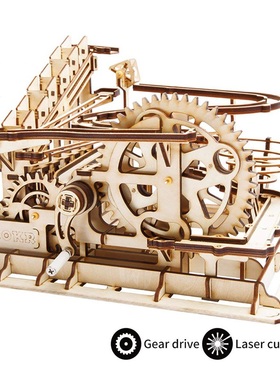极速Robotime DIYl 3D Wooden Mechanical Puzzle  Model Buildin