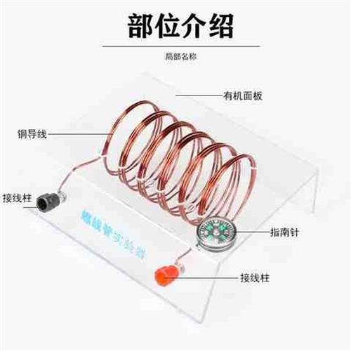 极速通电螺线管演示n器材螺线型电流磁场磁感线实验器材教学仪器