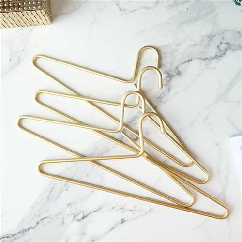极速轻奢金色不锈钢实心衣架家用晾衣服架无O痕防滑衣挂衣衣架晒