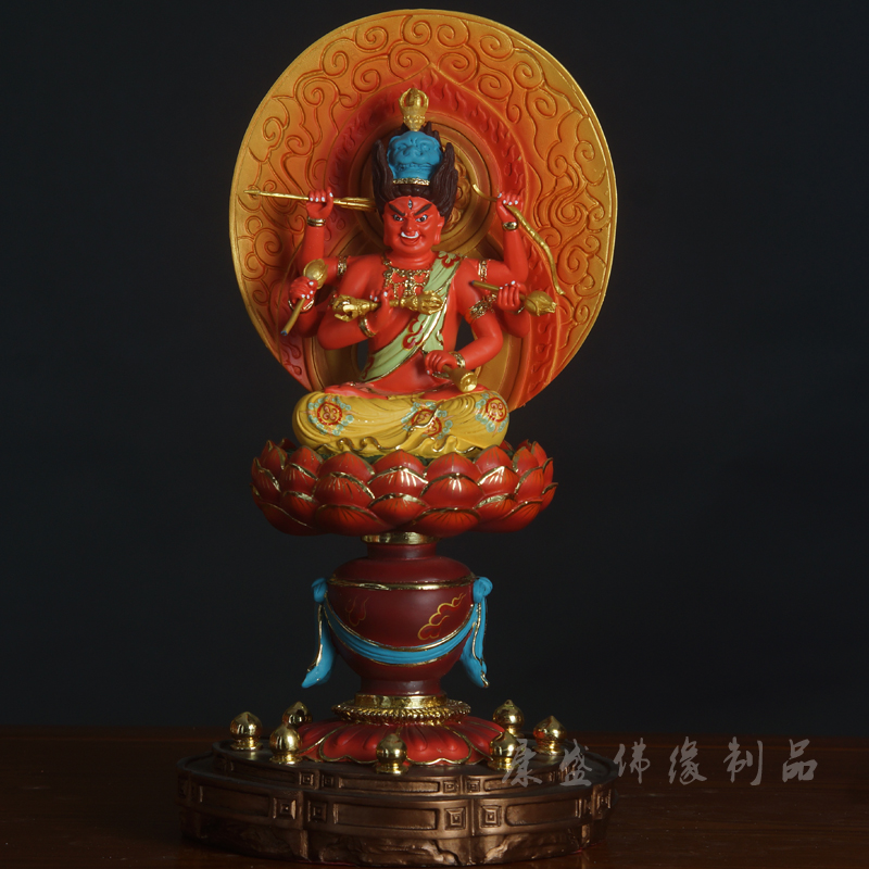 极速爱染明王神像纯手工树脂佛像工艺H品禅意客厅桌面中式人物摆