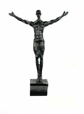 极速1pc Climbing Maon Wall Sculptures Resin Statue Climbing