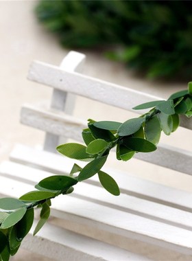 极速New 1 M gArtificial Silk Wreath Green Leaf Iron Wire Art