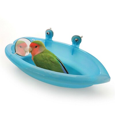 极速Bird Wfater Bath Tub For Pet Cage Hanging Bowl Parrot