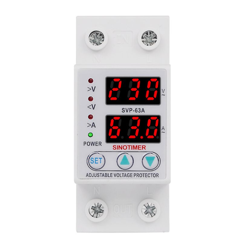 速发Din Rail Adjustable 63A 230V 1 Phase Over Under Voltage