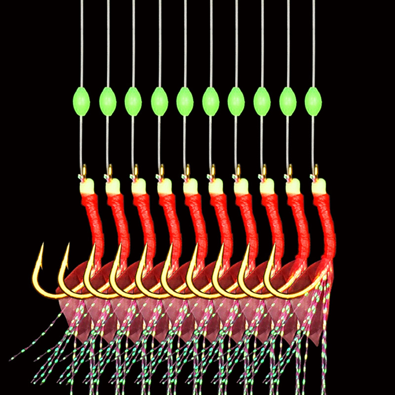 极速1Pack Sabiki Rigs Saltwwater Artificial Fishing Lures Lu