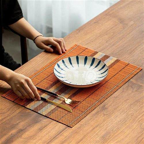 极速Useful Table Mant Convenient Bamboo Placemat Anti-scaldi