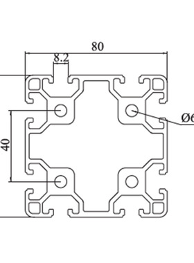 极速铝型材8080重工业铝合金流水线F自动化设备框架方管方铝工作