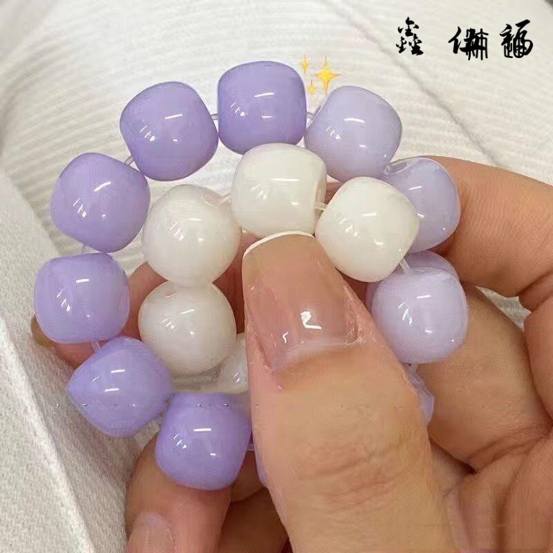 极速小学生盘串儿男生q女生渐变手链手镯渐变粉珠子粉色绕指柔手