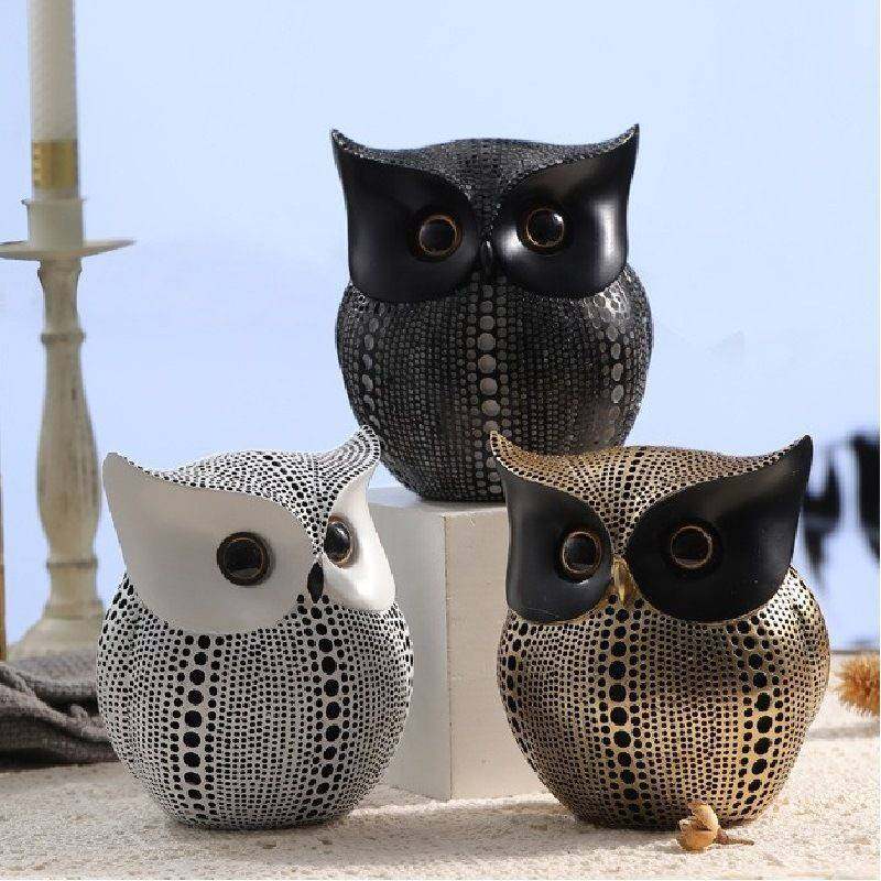 极速北欧创意波点j猫头鹰摆件电视柜客厅玄关办公桌室内儿童家居,家居饰品,装饰摆件,淘宝优惠券,粉丝福利购,淘宝优惠卷