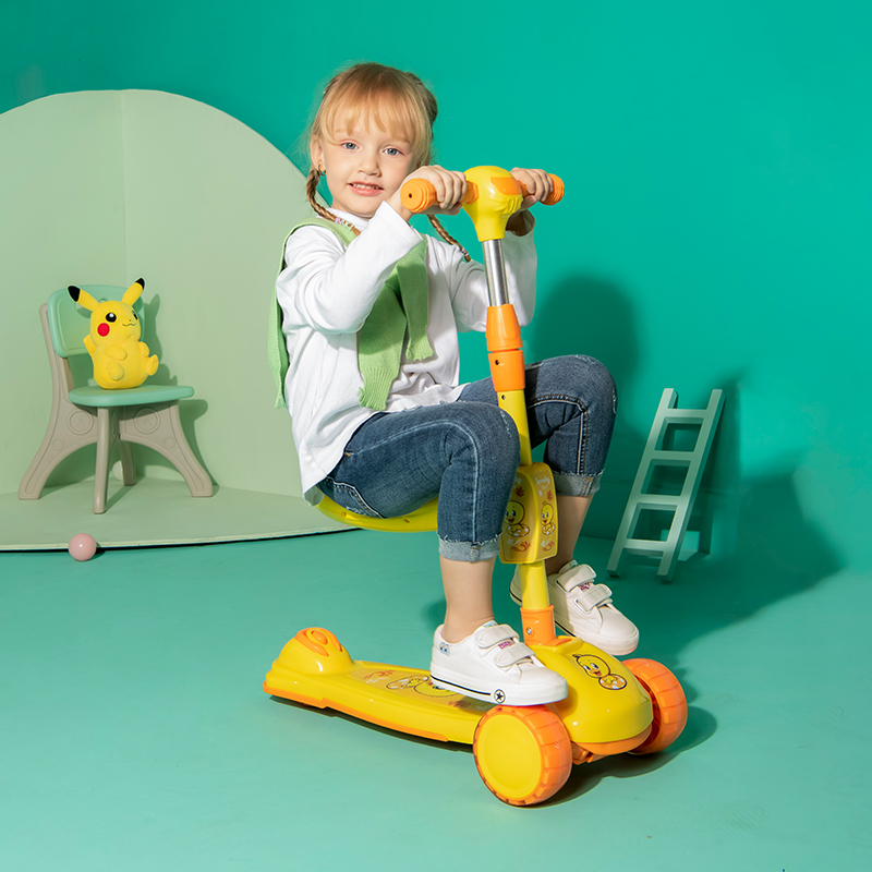 极速儿童滑板车1一3一6一12岁小孩宝宝折叠O闪光踏板滑滑车溜溜三