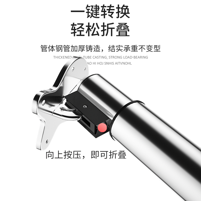 极速铁艺伸缩桌腿支架吧台脚圆形支撑独立柱整体T橱柜脚可调节摺