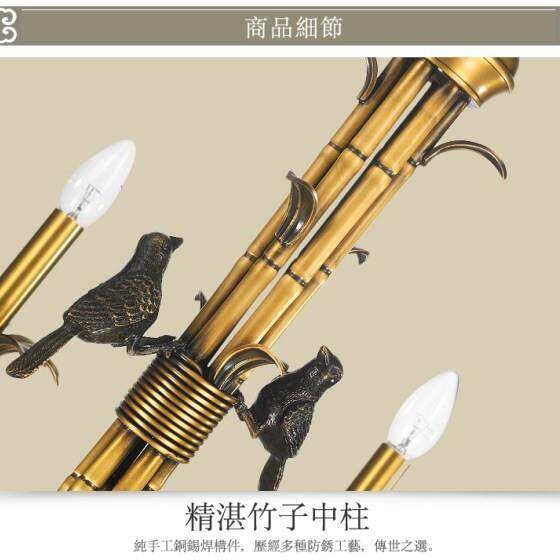 全铜美式艺术吊灯 小鸟铜灯 简欧小法式纯铜吊灯客厅灯