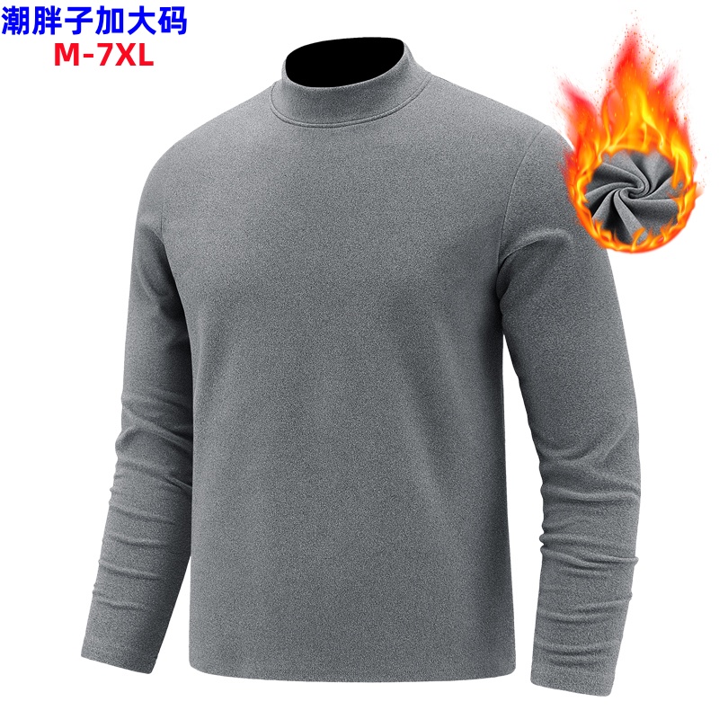 当潮马大码加绒打底衫秋冬卫衣新款男女户外情侣保暖双面绒SWL333