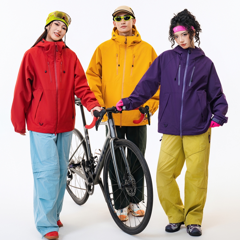 当潮马三合一冲锋衣户外防风防水可拆卸登山服外套JH-2366/JH-228