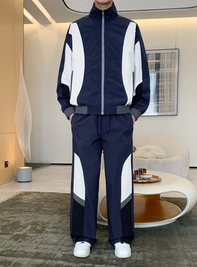 当潮马运动套装男士秋季休闲跑步运动服开衫休闲套装HTLB571