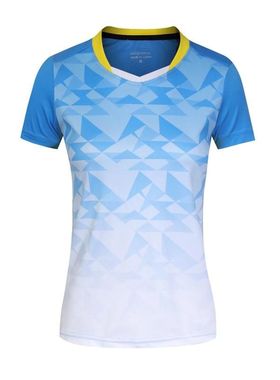 当潮马针孔布网羽排球服比赛训练运动服短袖定制印字ADM6804A有袖