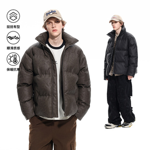 当潮马男士时尚保暖棉服可脱卸冬季棉服外套款式28573不带帽