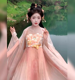 汉服出租唐制传统齐胸襦裙租借超仙飘逸汉服节走秀舞蹈演出服租赁