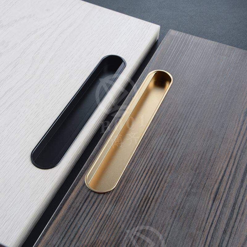 抽屉暗装拉手简约型椭圆隐形内嵌拉手衣柜门嵌入式门把手工厂直销