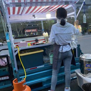 摆摊凉皮架子炸关东煮串烧烤泡面边冰粉臭豆腐家摊路饭团油炸厂