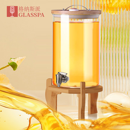 油罐厨房家用高硼硅玻璃油壶大容量食品级玻璃储油罐高端装油容器