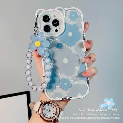 小清新适用于iPhone15/14/13promax case苹果12/11promax 14/15plus chain cover手链手机壳