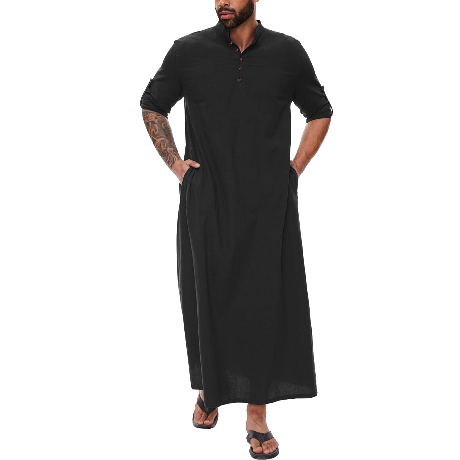Muslim Thobe for Men long dress Arab robe shirts 男长袍裙衫
