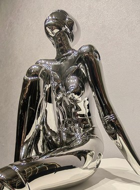 现代简约空山机女神树脂雕塑摆件酒店别墅样板间客厅桌.面软装饰