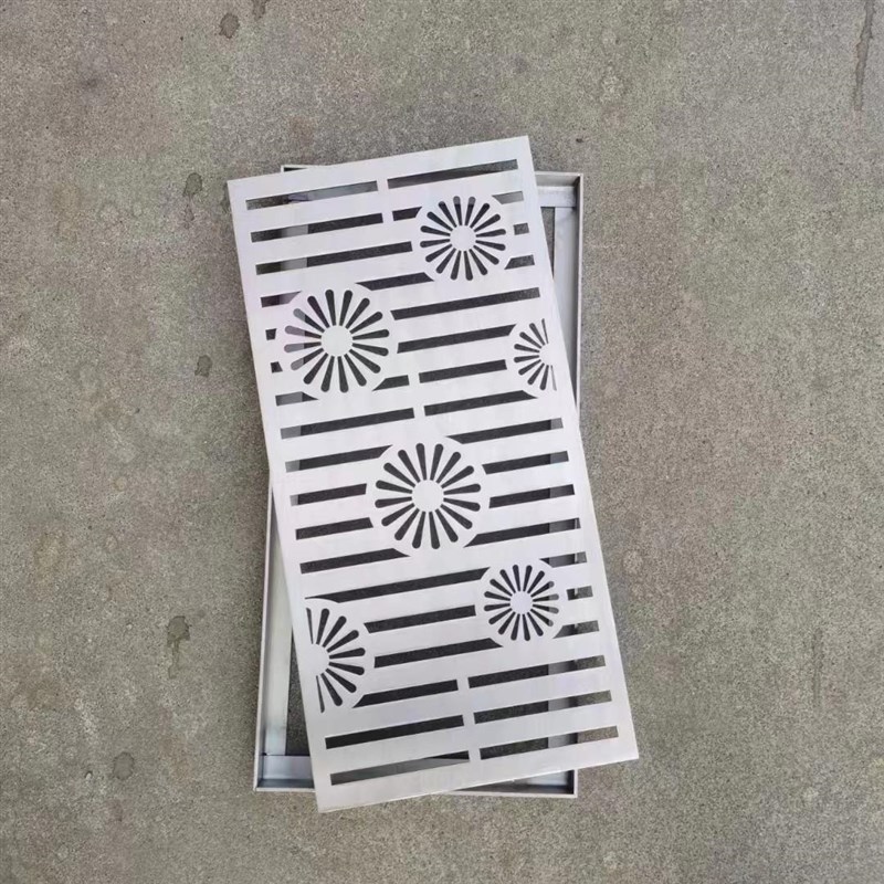 不锈钢排水沟盖板k格栅雨水篦子地漏厨房庭院地沟下水道方形窖井