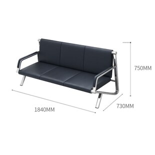 中伟ZHONEI办公沙发钢架沙B发会客室接待沙发休闲区沙发三人