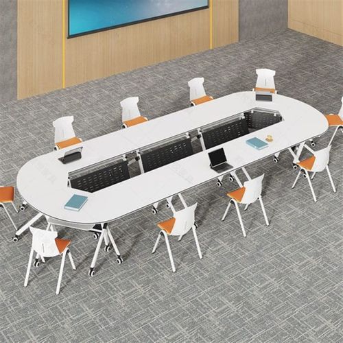 折叠培训办公桌i椅组合折叠拼接长条桌带轮子活动可移动折叠会议