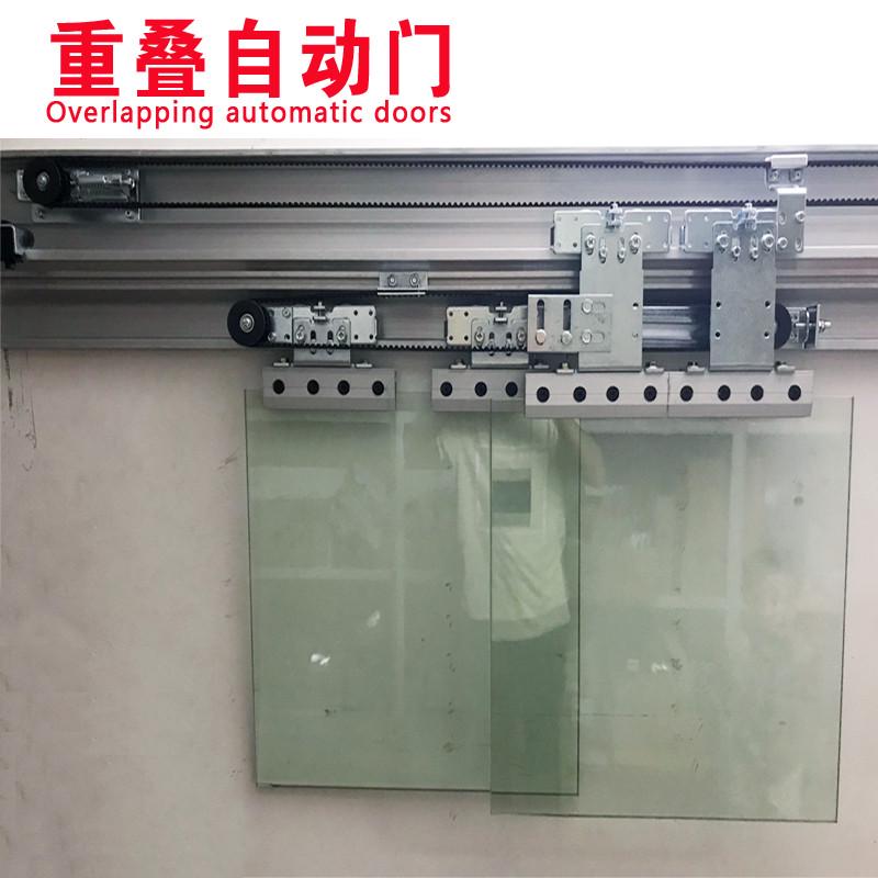 重叠自动门玻璃感应开门机电动折叠门加重自M动门机组全套平移电