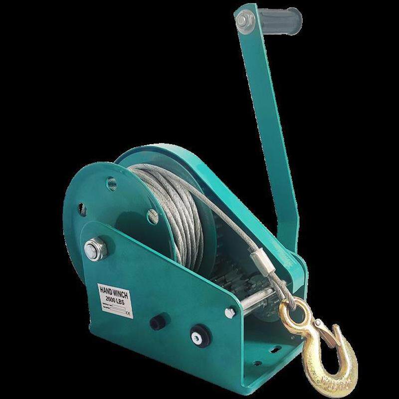 手动绞盘双向自锁式提升机葫芦小型手摇升降吊机家用1200磅牵引车