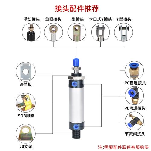 迷你mal汽气缸微小型行程气动大全大推力推杆伸缩杆气压圆形撑杆-封面