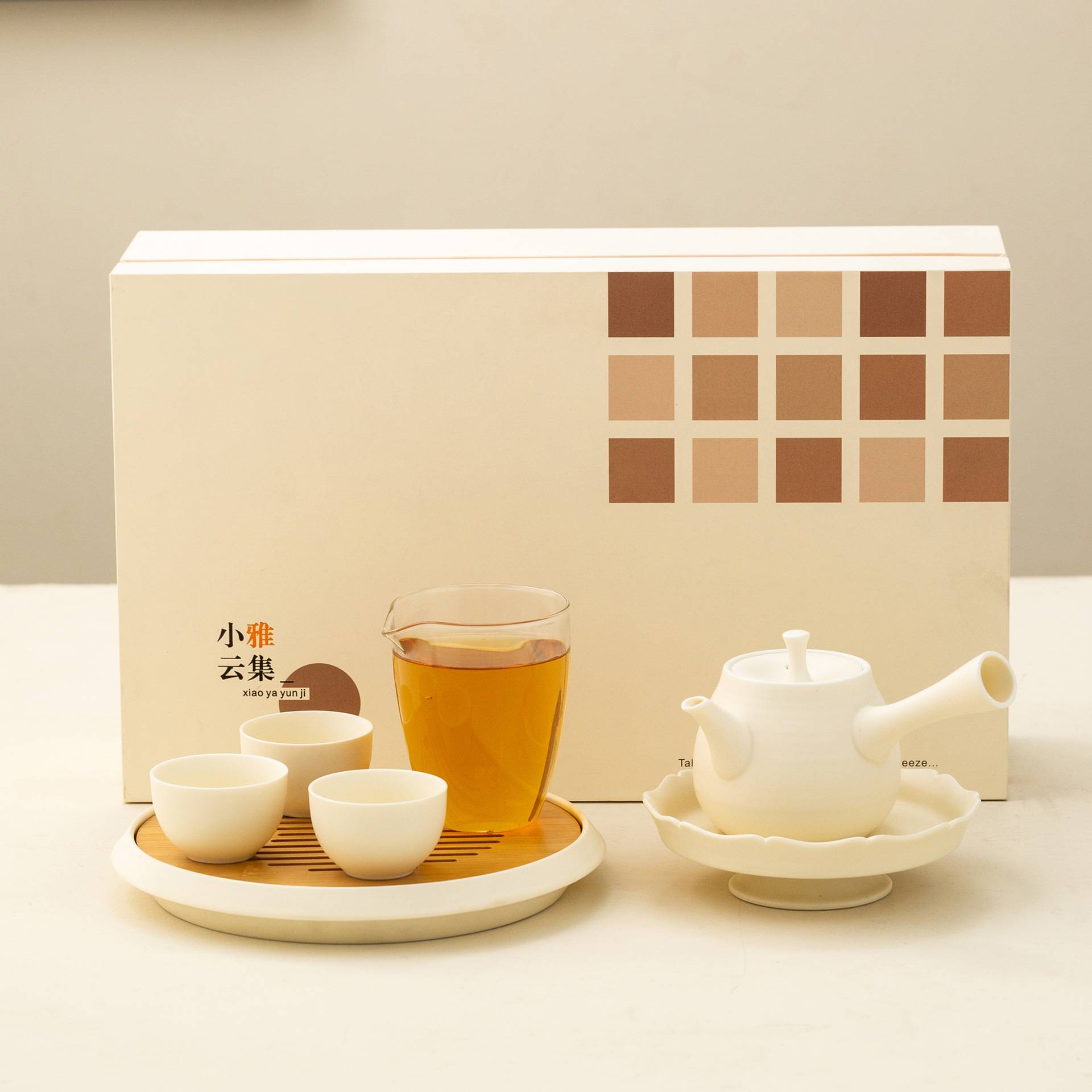 德化汝窑风格功夫茶具定制套装